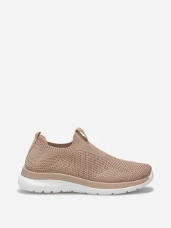 Online La Modeuse Baskets slip-on texturées Taupe