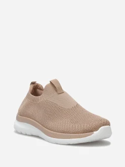 Online La Modeuse Baskets slip-on texturées Taupe