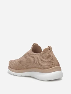 Online La Modeuse Baskets slip-on texturées Taupe