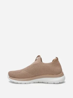 Online La Modeuse Baskets slip-on texturées Taupe