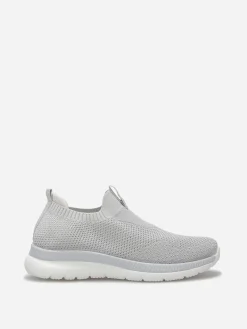 Clearance La Modeuse Baskets slip-on texturées Gris