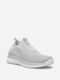Clearance La Modeuse Baskets slip-on texturées Gris