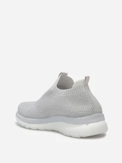 Clearance La Modeuse Baskets slip-on texturées Gris