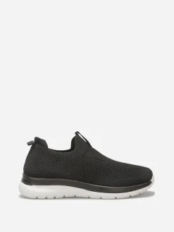 Online La Modeuse Baskets slip-on texturées Noir