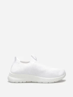 Hot La Modeuse Baskets slip-on texturées Blanc