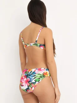 Hot La Modeuse Bikini à imprimé tropical Blanc