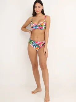 Hot La Modeuse Bikini à imprimé tropical Blanc