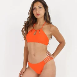 Best La Modeuse Bikini  ajouré à lanières tressées Orange