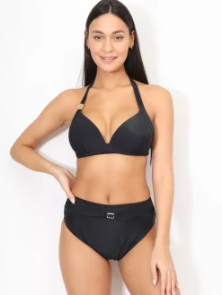 Clearance La Modeuse Bikini push-up à détails dorés Noir