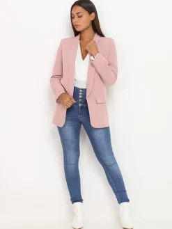 Best La Modeuse Blazer à col châle Roseclair