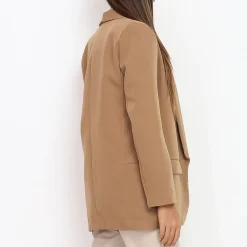 Best La Modeuse Blazer à col châle Camelfoncé