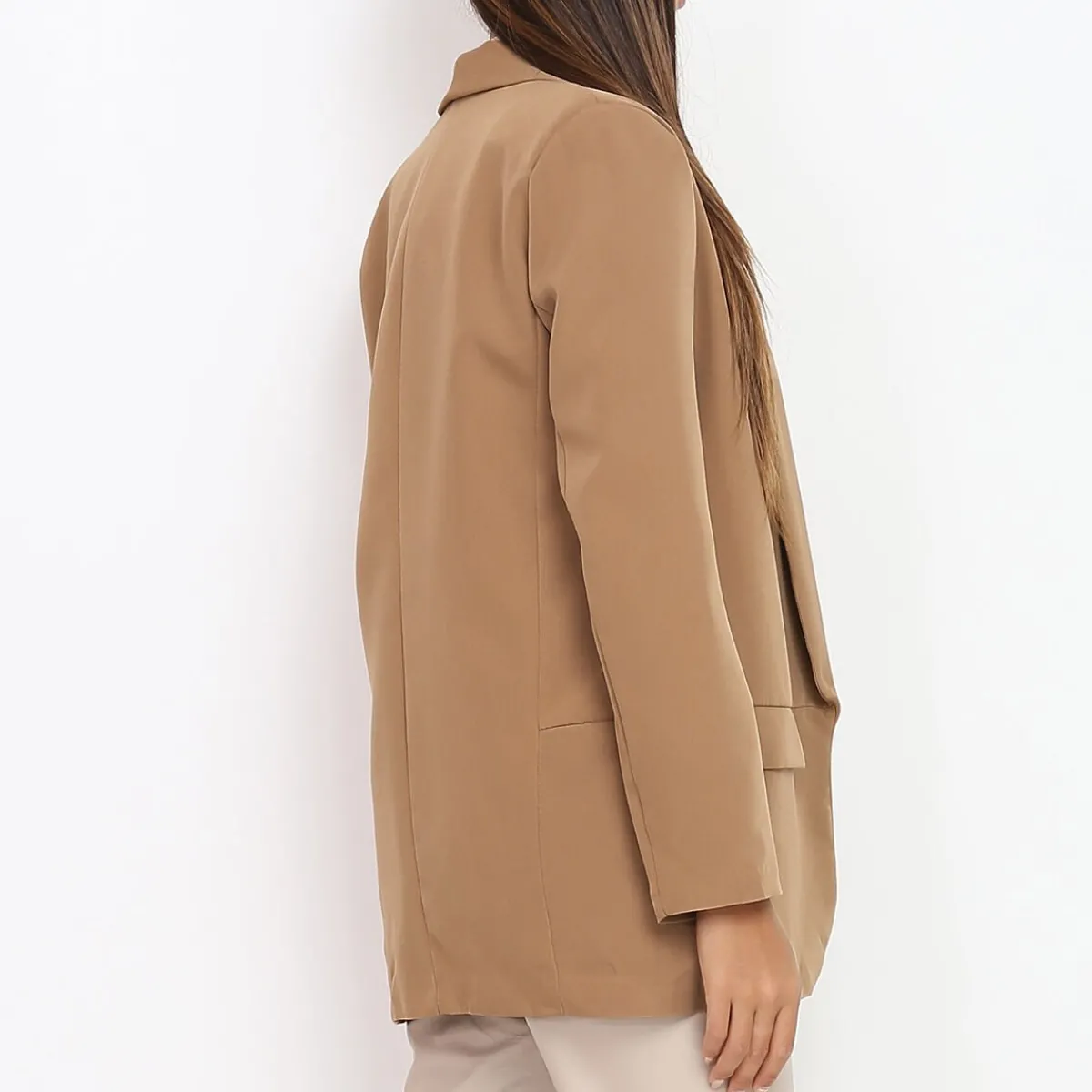 Best La Modeuse Blazer à col châle Camelfoncé