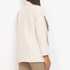 New La Modeuse Blazer à col châle Beige