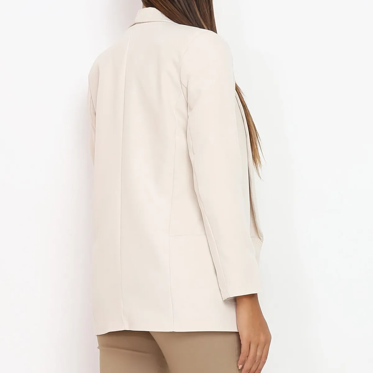 New La Modeuse Blazer à col châle Beige