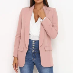 Online La Modeuse Blazer à col châle Rose