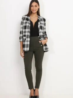 Sale La Modeuse Blazer à imprimés carreaux
