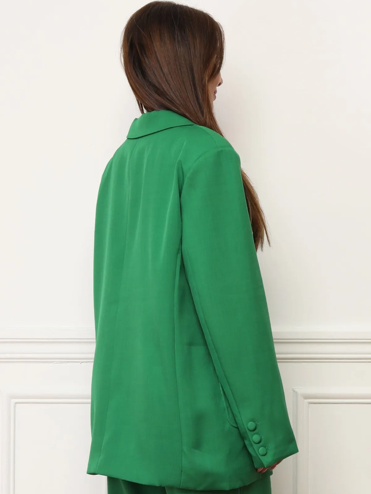 Discount La Modeuse Blazer oversize à double poches plaquées Vert