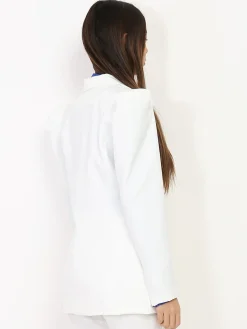 Hot La Modeuse Blazer style officier à manches gigot Blanc