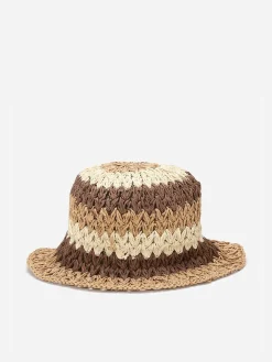 Online La Modeuse Bob en paille tressée Taupe