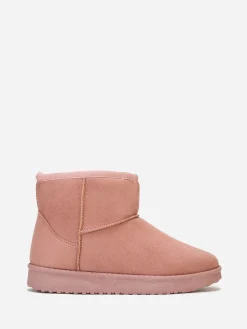 Best La Modeuse Boots basses en suédine fourrées Rose