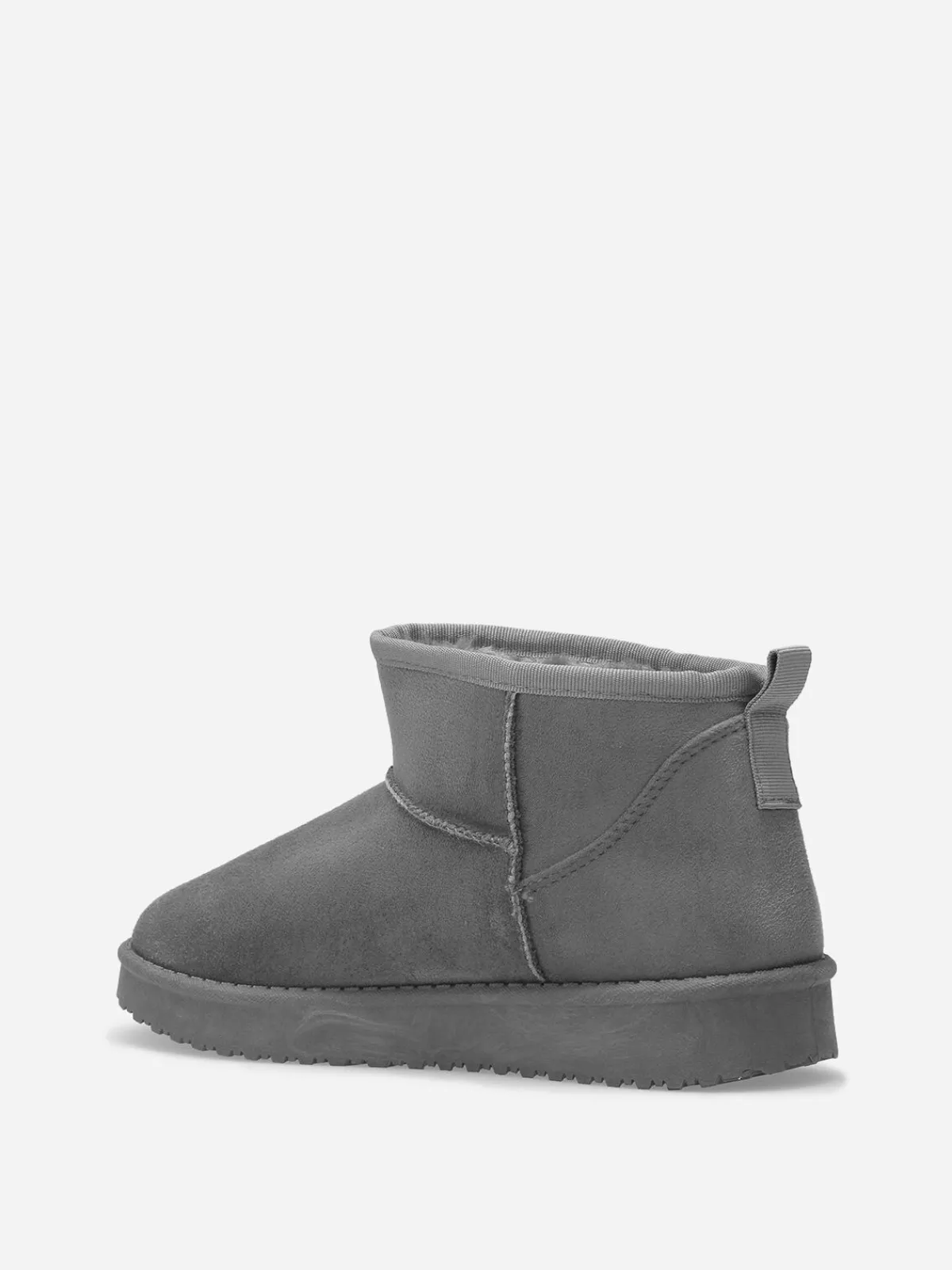 Online La Modeuse Boots basses en suédine fourrées Gris