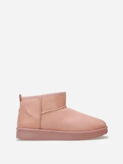 Best La Modeuse Boots basses en suédine fourrées Rose