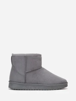 Best La Modeuse Boots basses en suédine fourrées Gris