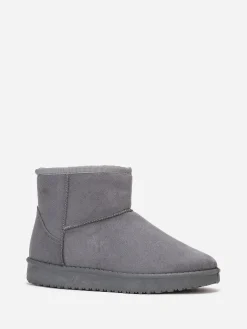 Best La Modeuse Boots basses en suédine fourrées Gris