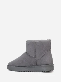 Best La Modeuse Boots basses en suédine fourrées Gris
