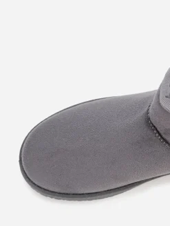 Best La Modeuse Boots basses en suédine fourrées Gris