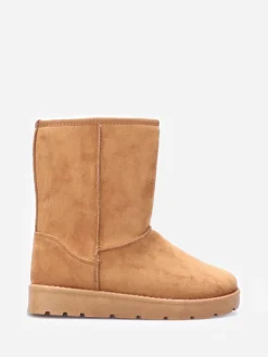La Modeuse Boots en suédine fourrées Camel