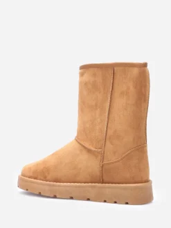 La Modeuse Boots en suédine fourrées Camel