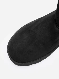 Clearance La Modeuse Boots en suédine fourrées Noir