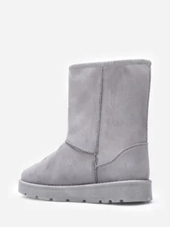 La Modeuse Boots en suédine fourrées Gris