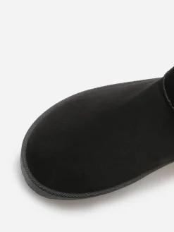Online La Modeuse Boots en suédine fourrées à plateforme Noir