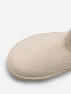 Best La Modeuse Boots en suédine fourrées à plateforme Beige