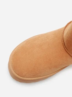 La Modeuse Boots fourrées à plateforme Camel