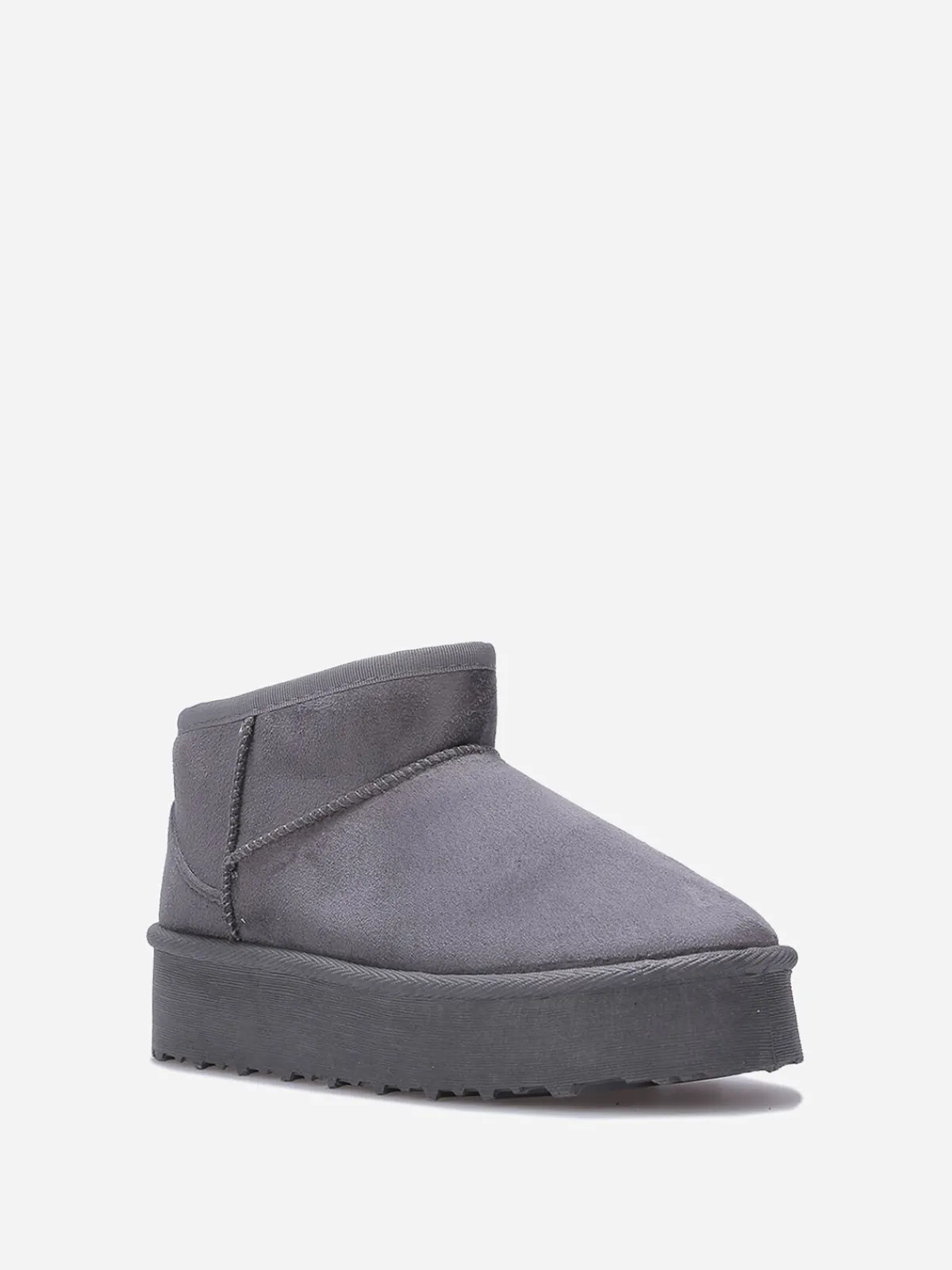 Hot La Modeuse Boots fourrées à plateforme Gris