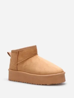 New La Modeuse Boots fourrées à plateforme Camel