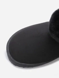 Outlet La Modeuse Boots fourrées à plateforme et n艙ud Noir