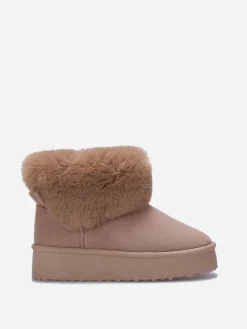 Online La Modeuse Boots fourrées à plateforme et n艙ud Taupe