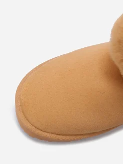 Clearance La Modeuse Boots fourrées à plateforme et n艙ud Camel