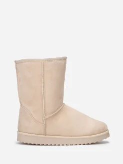 Sale La Modeuse Boots fourrées à semelle épaisse Beige