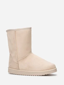 Sale La Modeuse Boots fourrées à semelle épaisse Beige