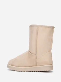Sale La Modeuse Boots fourrées à semelle épaisse Beige