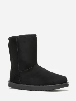 Discount La Modeuse Boots fourrées à semelle épaisse Noir