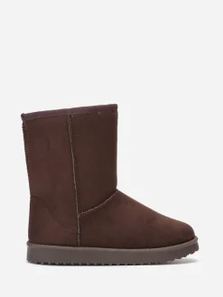 Hot La Modeuse Boots fourrées à semelle épaisse Marron