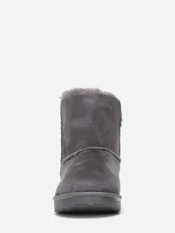 Sale La Modeuse Boots fourrées à strass Gris