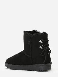 Hot La Modeuse Boots fourrées à strass Noir