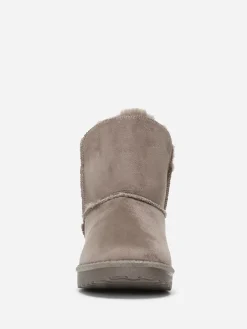 Clearance La Modeuse Boots fourrées à strass Taupe